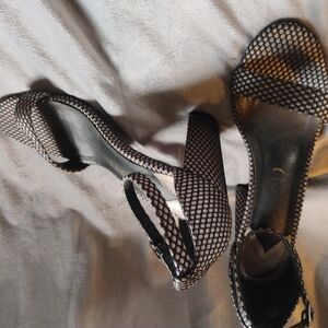 Elegant Black Mesh Women's Sandals